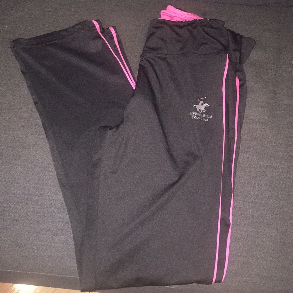 Black and pink workout pant